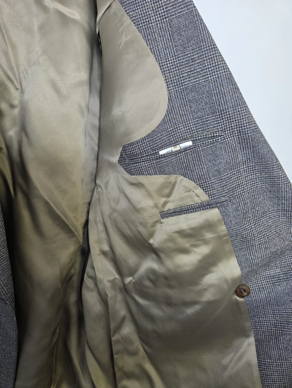 Gucci Double-Breasted Gray Glen Plaid Vintage Blazer Size 48 (EU 58) NWT